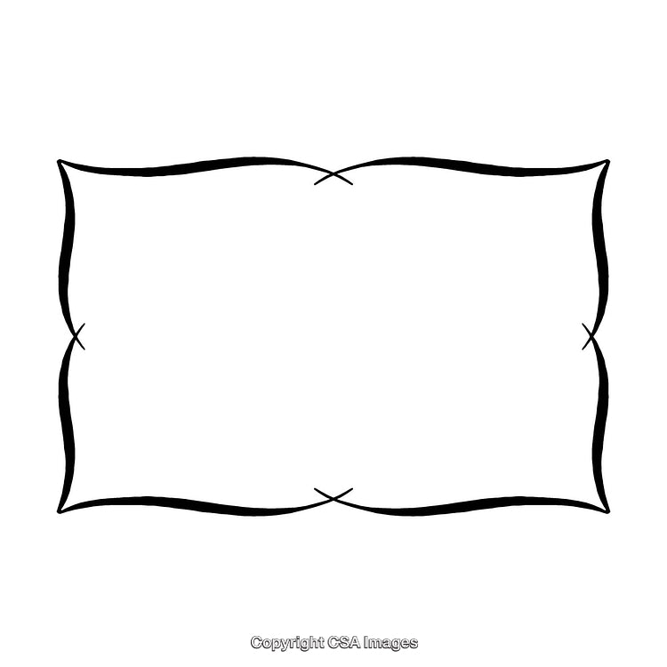 Elegant Black and White Border with Minimalist Lines and Symmetry