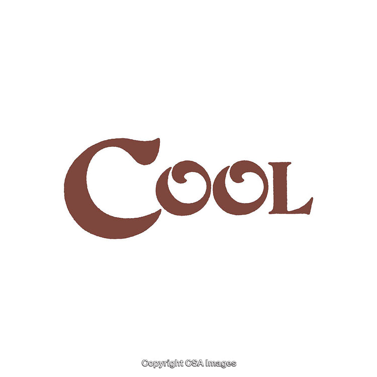 Cool Brown Typography Design Featuring Stylish Curl Accents and Unique Lettering