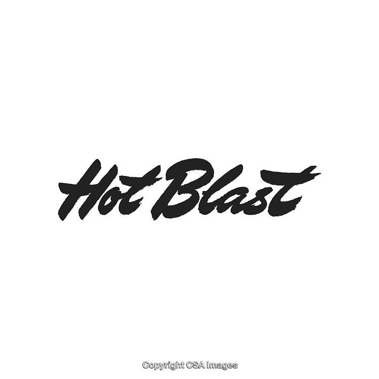 Dynamic Typography Design Featuring Bold 'Hot Blast' Text on White Background