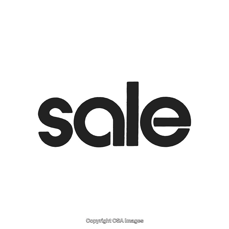 Modern Black Typography Design Featuring the Word Sale on White Background