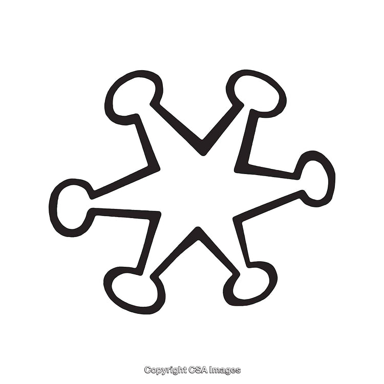 Black And White Abstract Star Shape Icon Silhouette Design