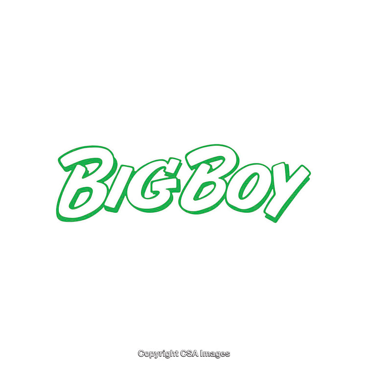 Bold Typography Featuring the Words 'Big Boy' in Green Color