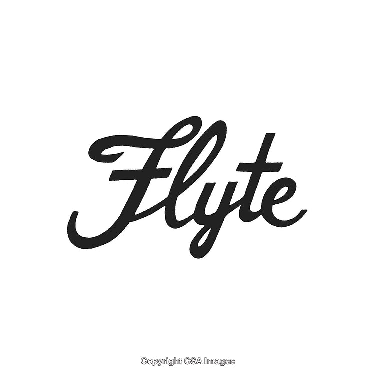 Elegant Handwritten Script Logo Featuring the Word Flyte on White Background