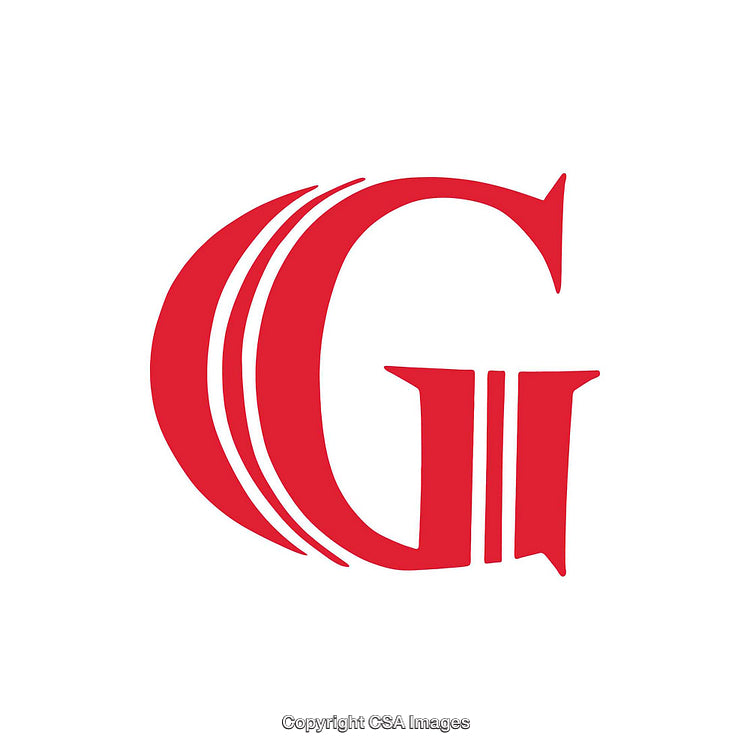 Bold Red Letter G Logo Design on White Background