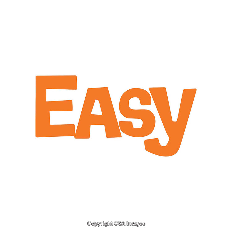 Minimalist Orange Typography Design Featuring the Word 'Easy' in Bold Style
