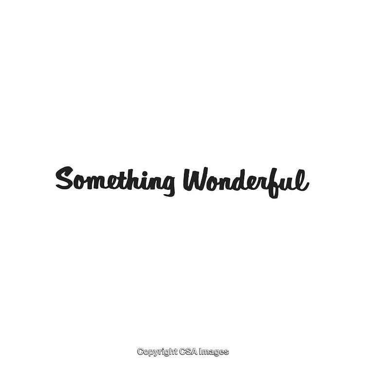 Elegant Typography Featuring the Inspiring Phrase "Something Wonderful" in Black Script