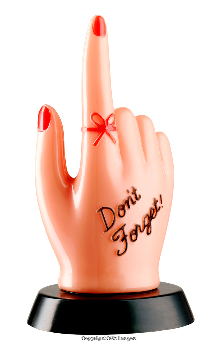 Decorative Plastic Hand With Reminder Ribbon and Message