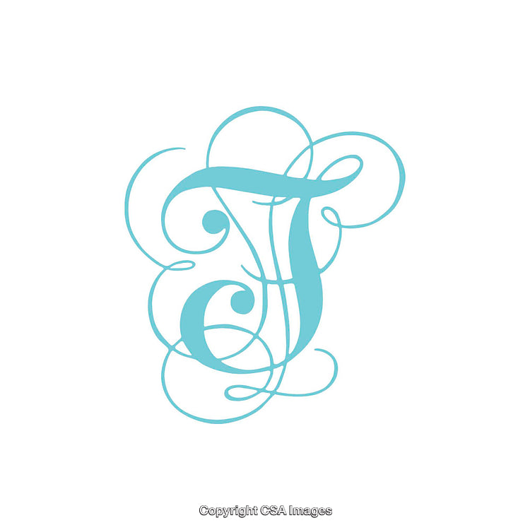 Elegant Letter T Design with Stylish Swirling Details