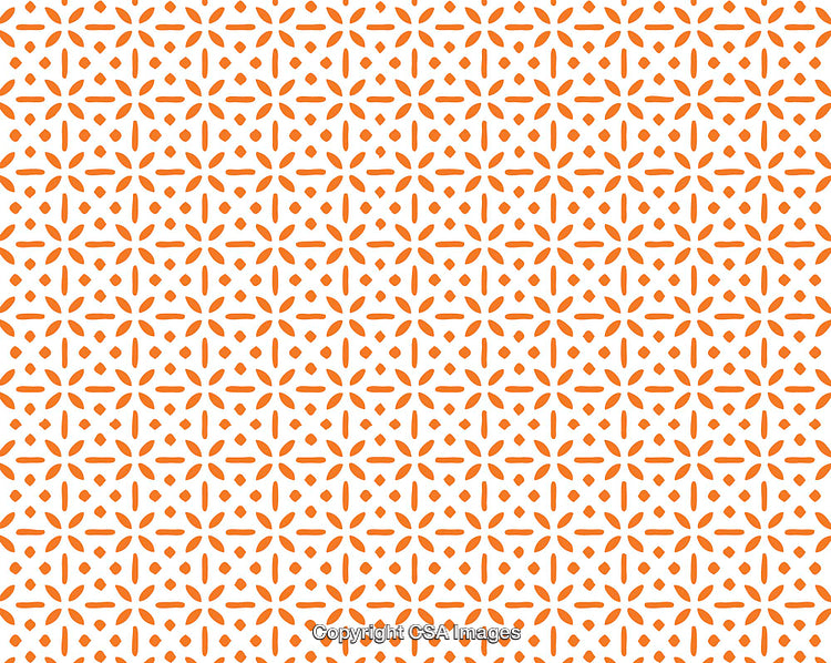 Orange Geometric Pattern Background with Repetitive Abstract Shapes