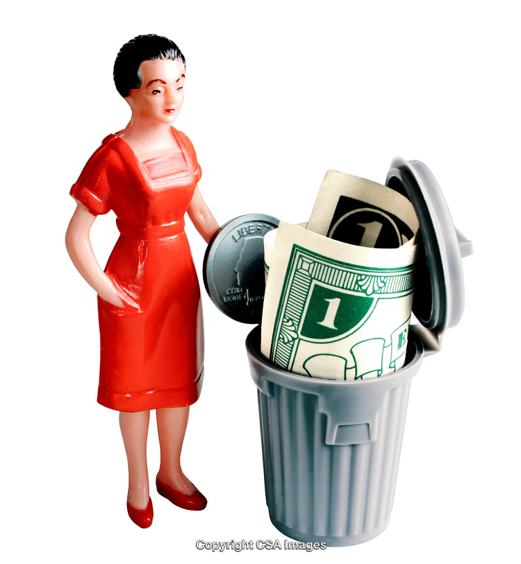 Toy Model Display Illustrating Financial Waste and Budget Mismanagement