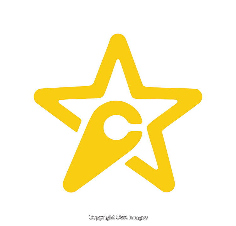 Yellow Star Shaped Icon Featuring a Minimalist Design Concept