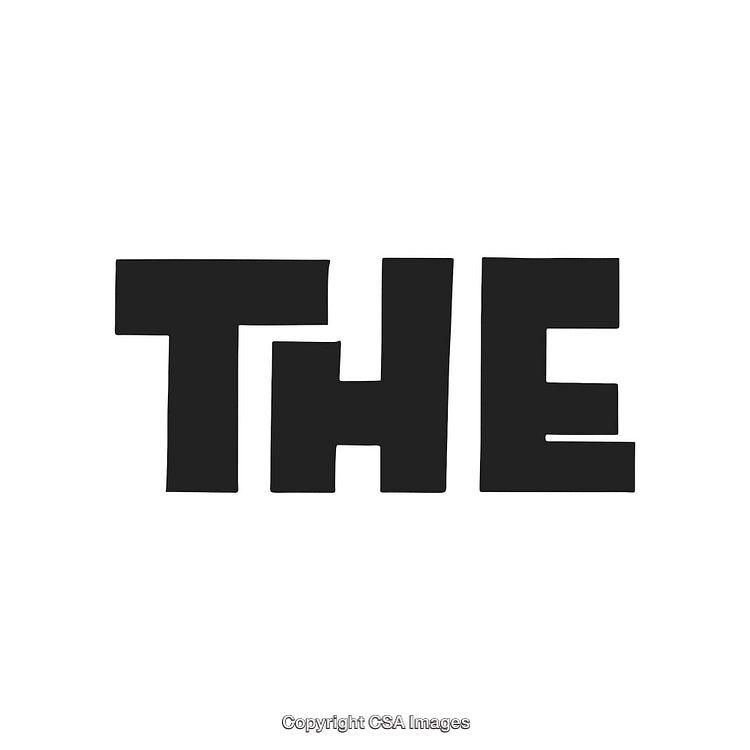 Bold Black Text Design Spelling 'The' on White Background