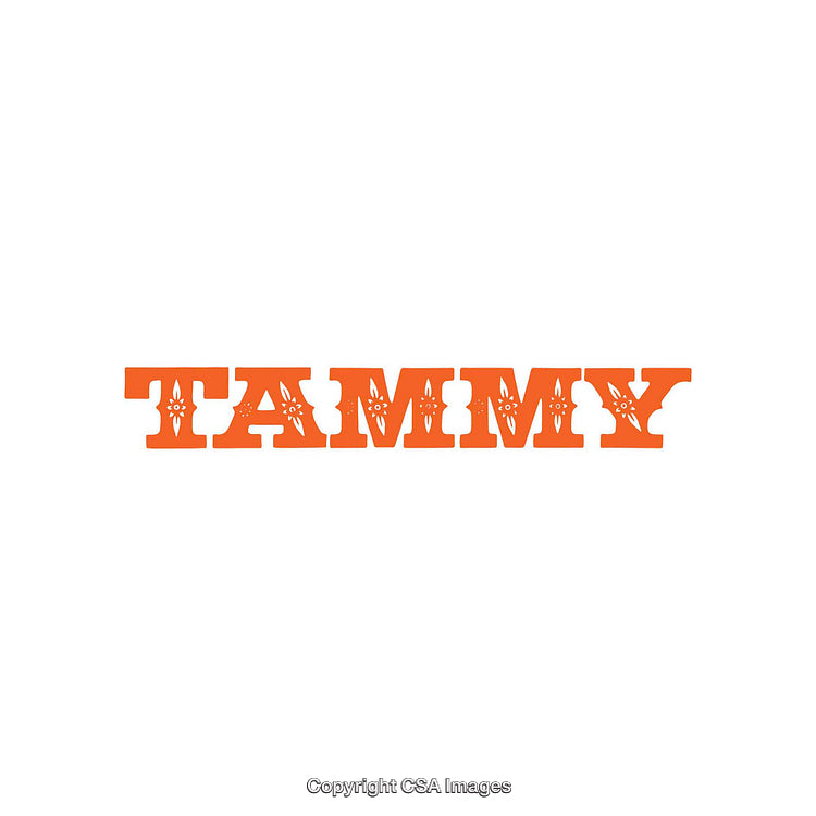 Orange Themed Decorative Text Design Featuring the Word Tammy