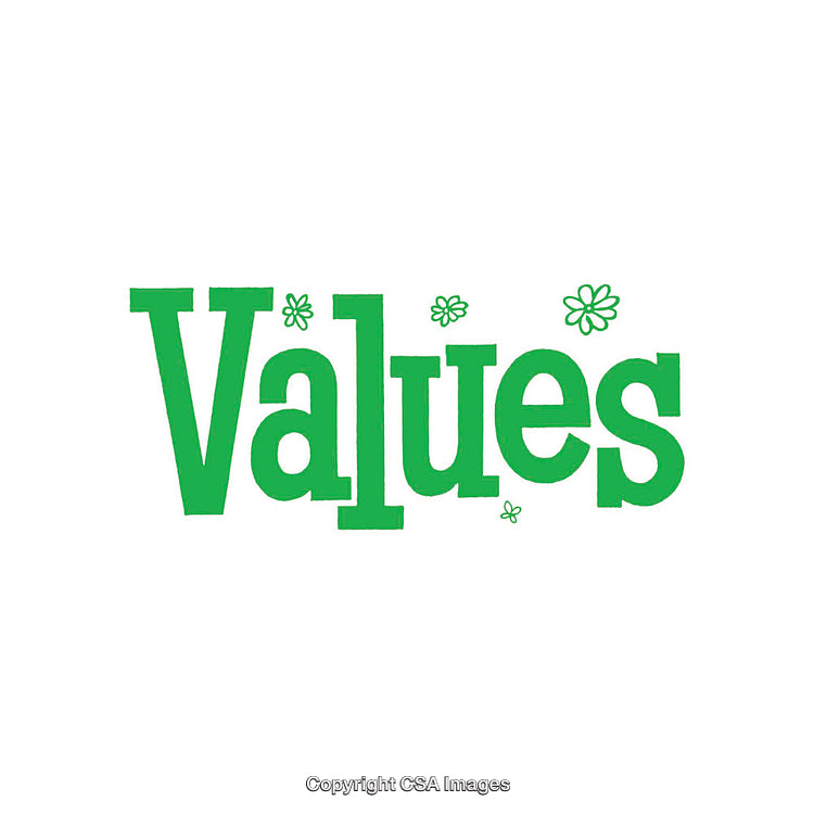Green Typography Design Centered Around the Concept of Values and Ethics