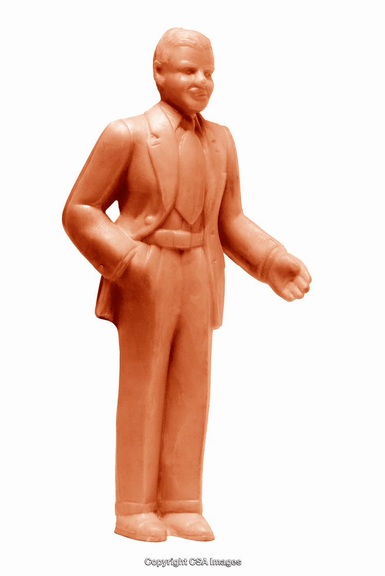 Classic Vintage Plastic Toy Figure of a Businessman in Suit