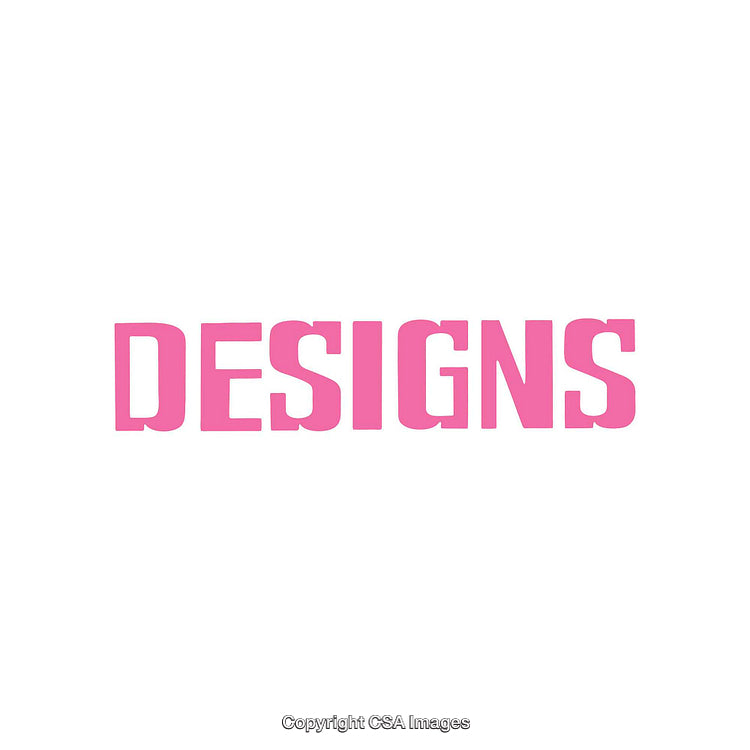Pink Text Displaying the Word 'Designs' in a Simple Format on White