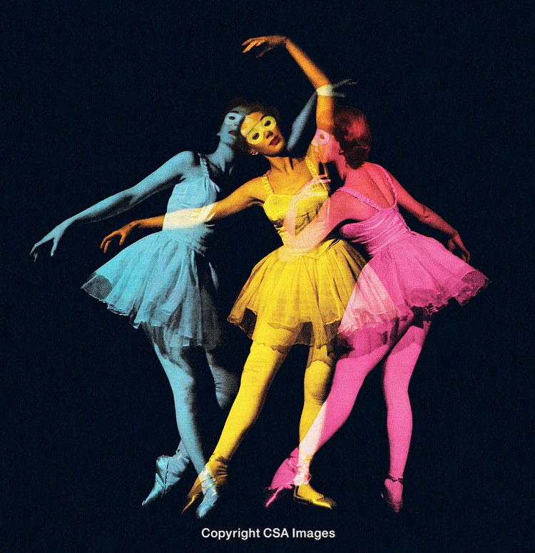 Colorful Abstract Ballet Dancer Composition with Artistic Multi-Layered Effects