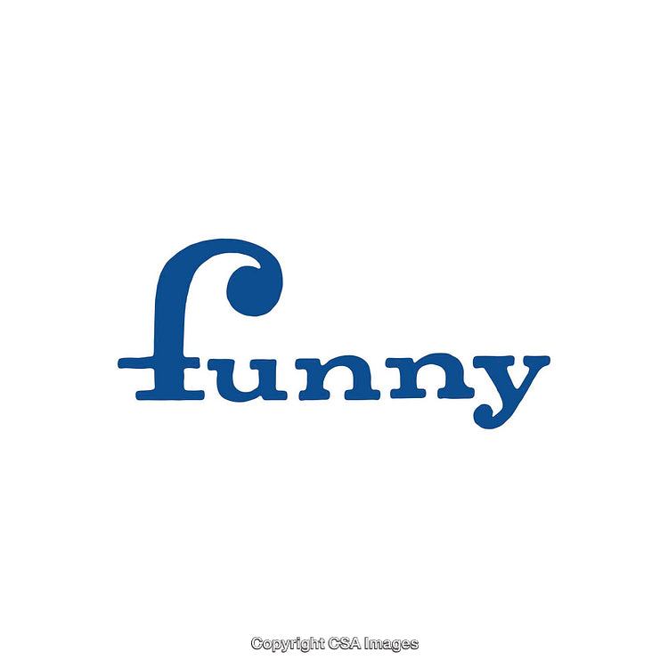 Creative Text Art Featuring the Word 'Funny' in Blue Font