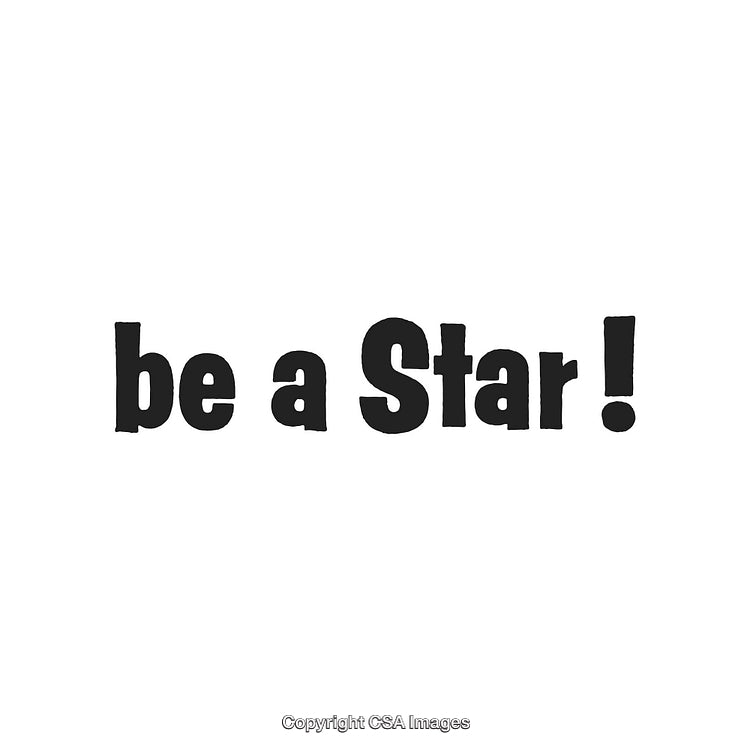 Inspirational Text Design Featuring the Message 'Be a Star' in Bold Font