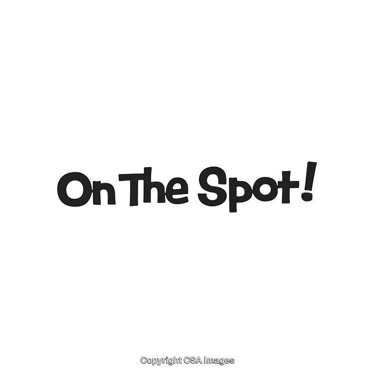 Bold Typography Design Featuring 'On The Spot' With Stylish Fonts