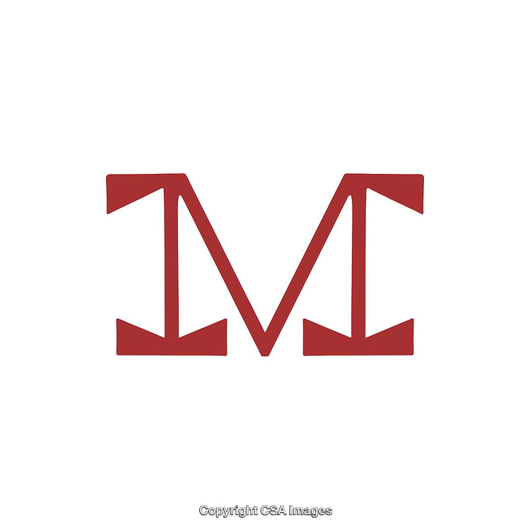 Bold Red Letter M on a White Background