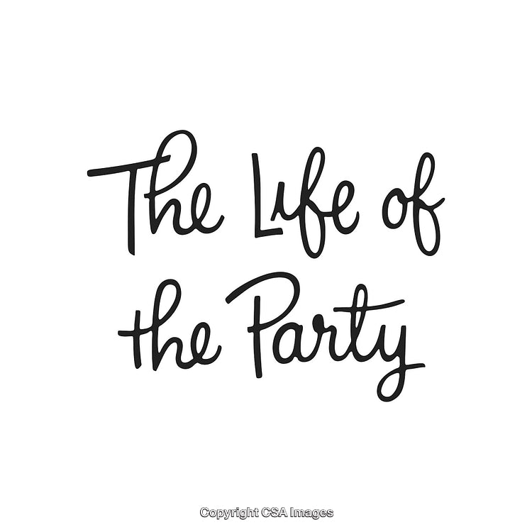 The Life of the Party Handwritten Text in Playful Modern Font