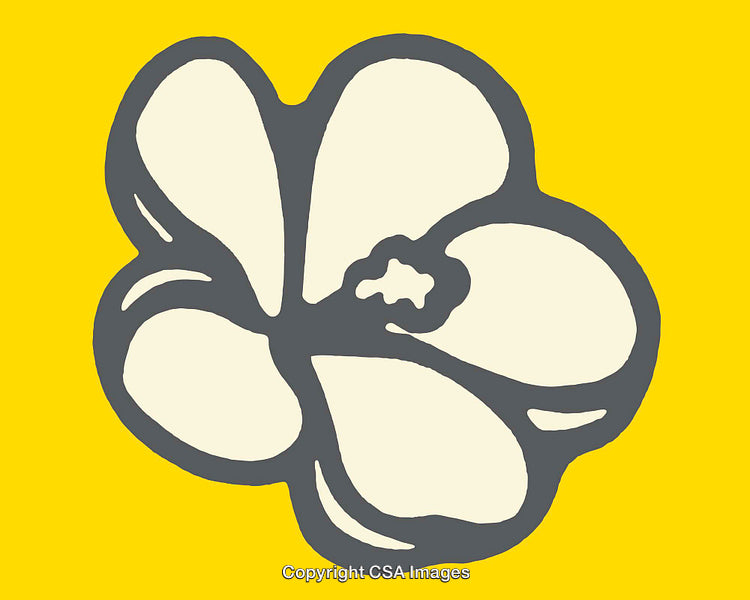 Minimalist Yellow Flower Illustration With Bright And Bold Design