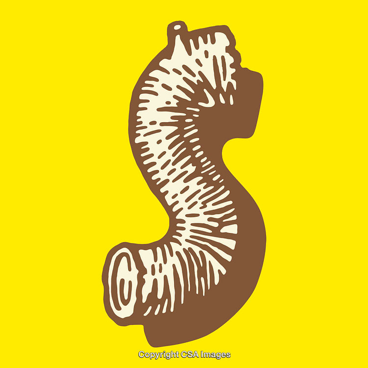 Illustration of a Stylized Letter S on a Vibrant Yellow Background