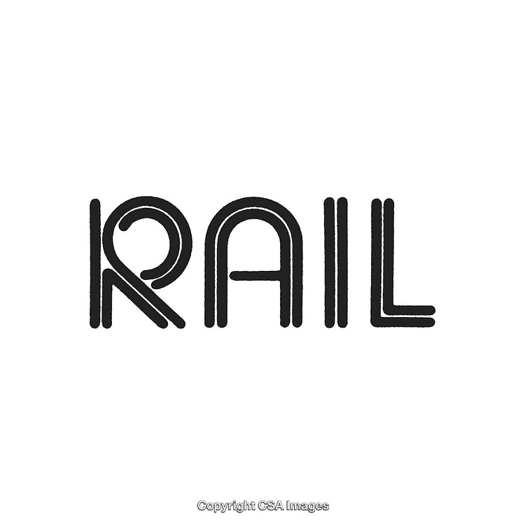 Modern Minimalist Typeface Displaying the Word Rail in Stylish Design
