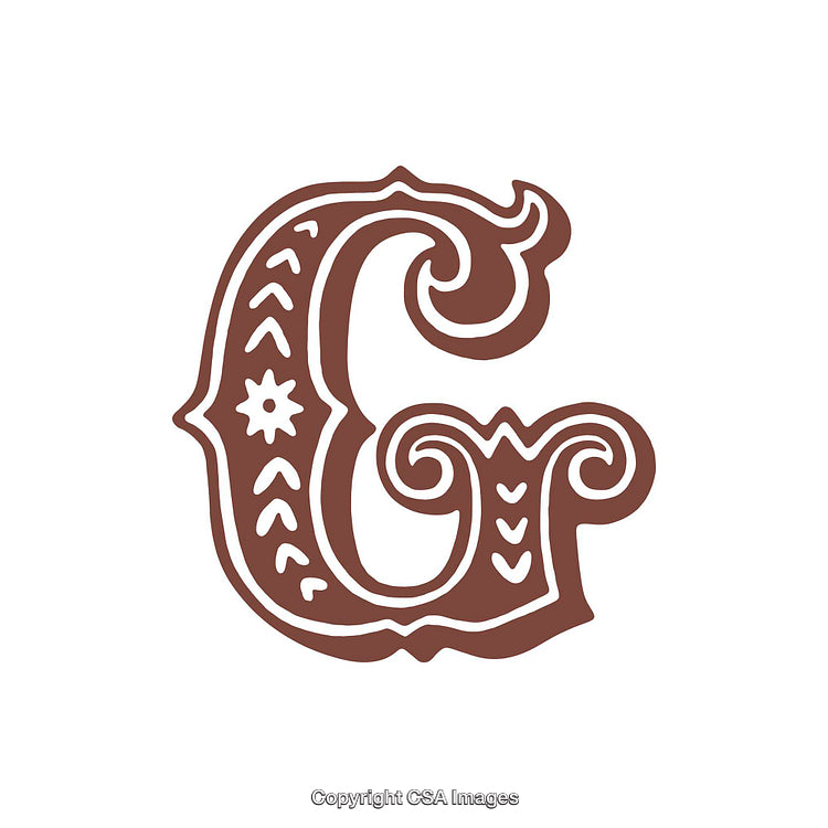 Intricate Decorative Letter G Design with Elegant Flourishes