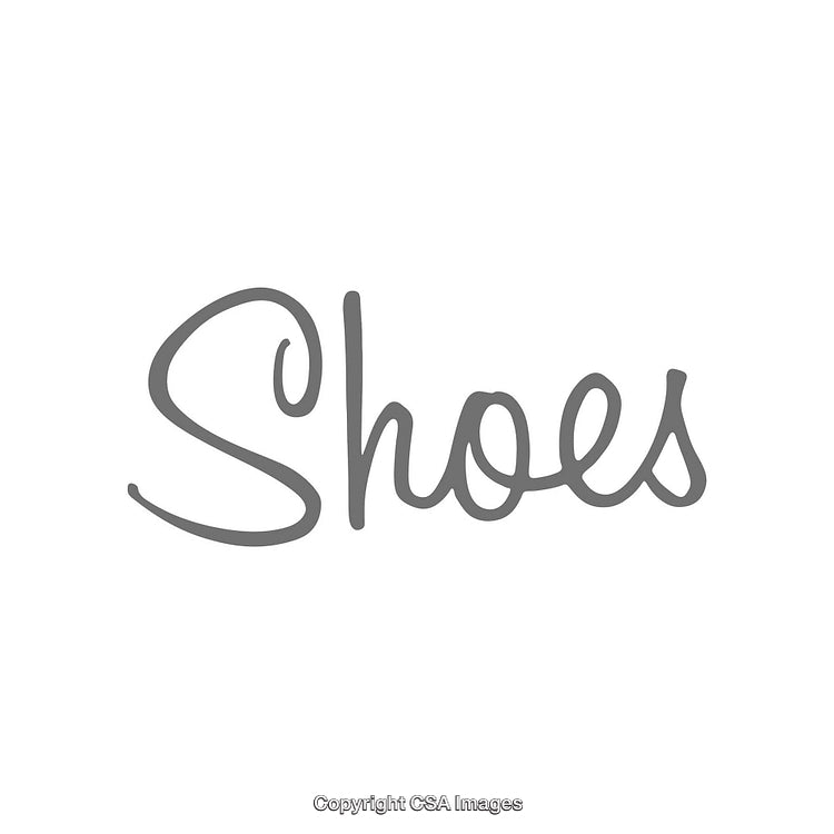 Minimalistic Typography Design Featuring the Word 'Shoes' in Stylish Font