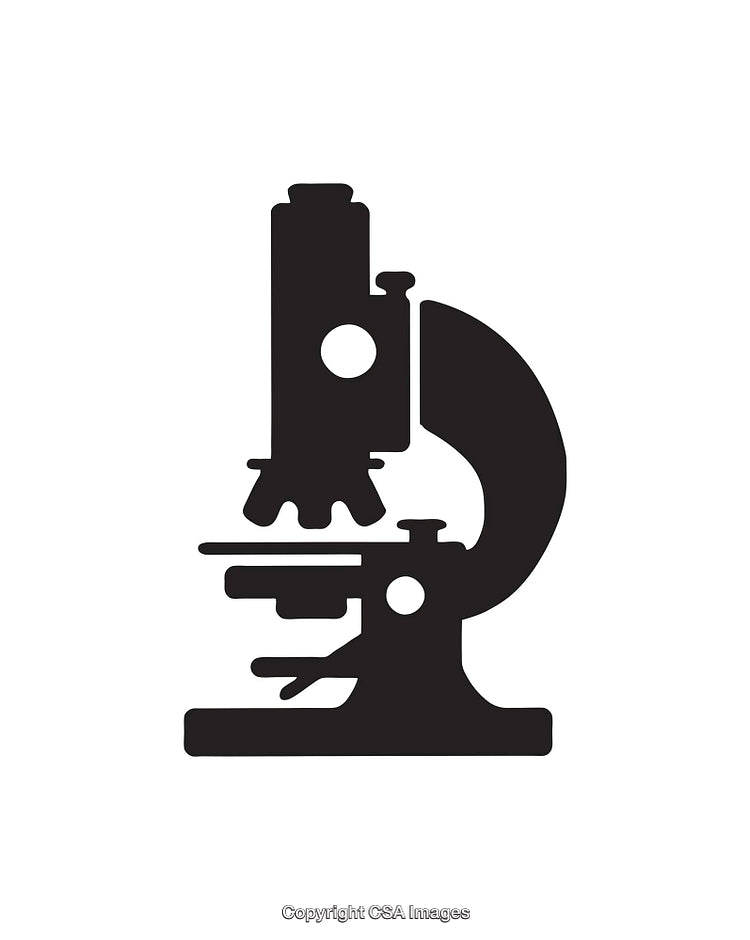 Black And White Illustration of Classic Microscope Icon