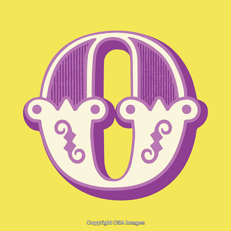Creative Artistic Illustration of the Letter O in Bold Style
