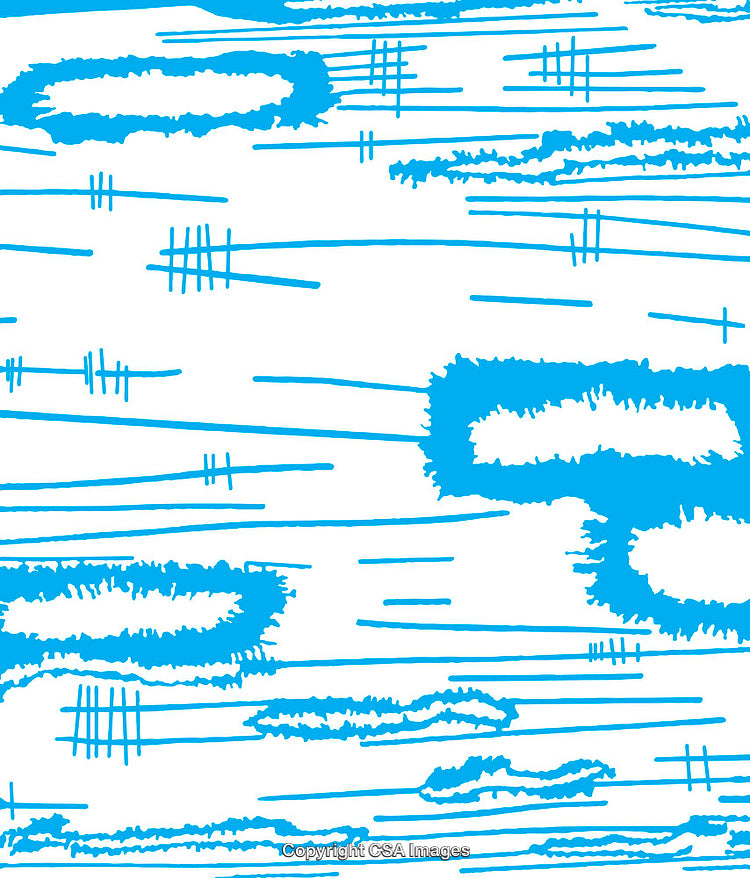 Abstract Blue and White Pattern with Hand-Drawn Textures