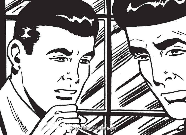 Two People in Thoughtful Discussion Near a Large Window
