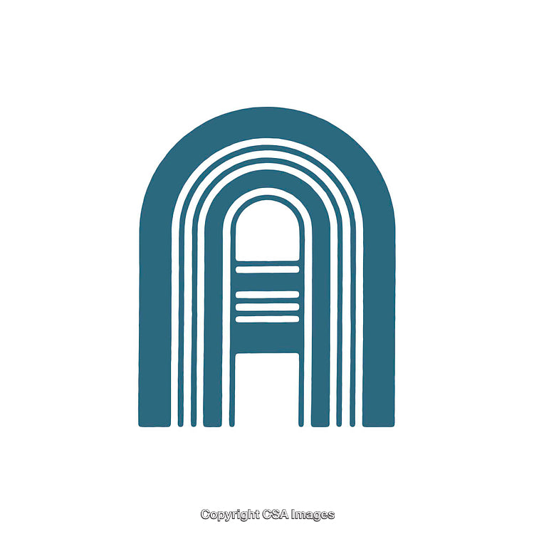 Modern Illustration of the Letter A with Minimalist Design