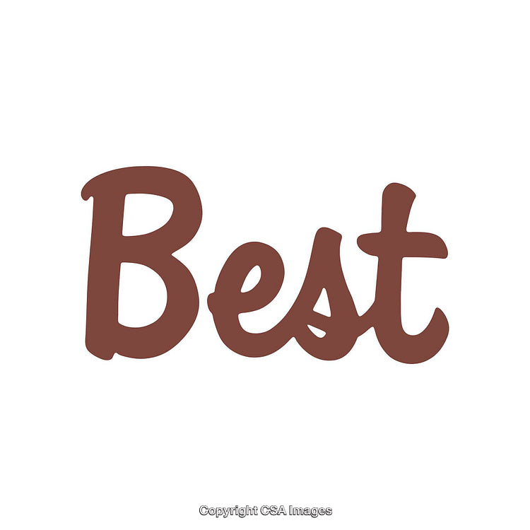 The Word 'Best' Displayed in Bold Stylized Text on White Background