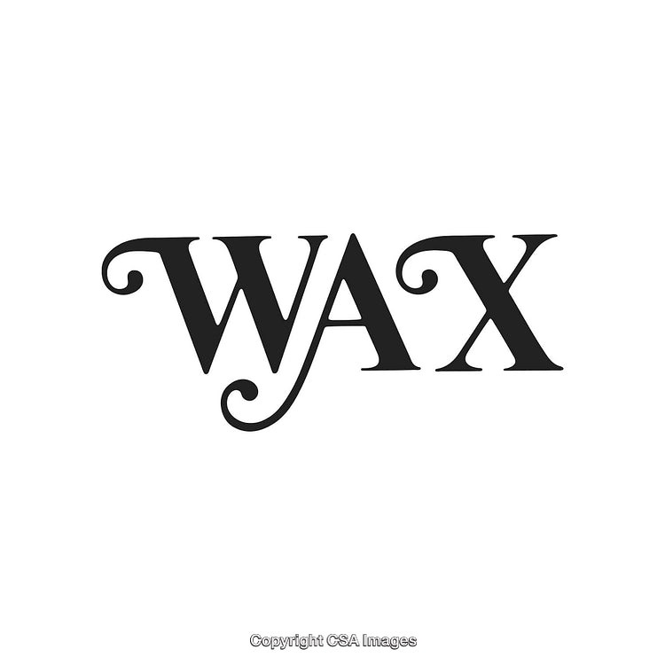 Elegantly Styled Word Wax with Decorative Typography Design