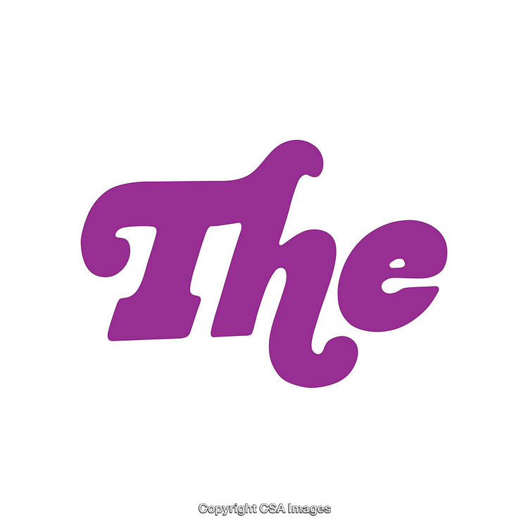 Purple Stylized Typography Word on a White Background