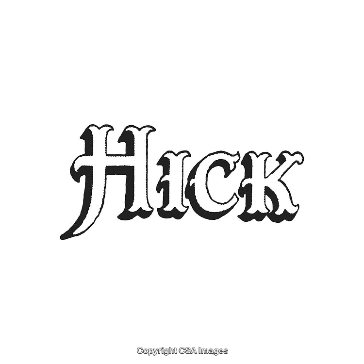 Retro Font Design Showcasing the Text 'Hick' in Bold Stylized Letters