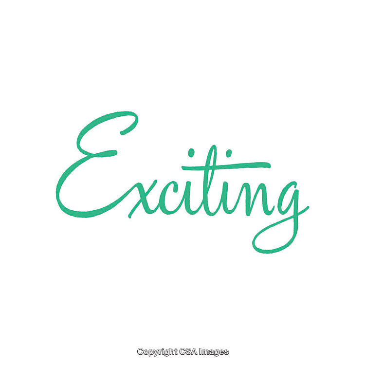 Handwritten Green Script Showing Exciting Motivational Word Concept