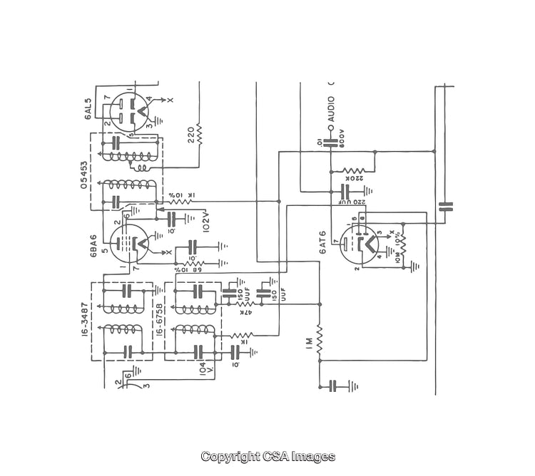 Detailed Schematic Diagram of an Electronic Circuit with Components