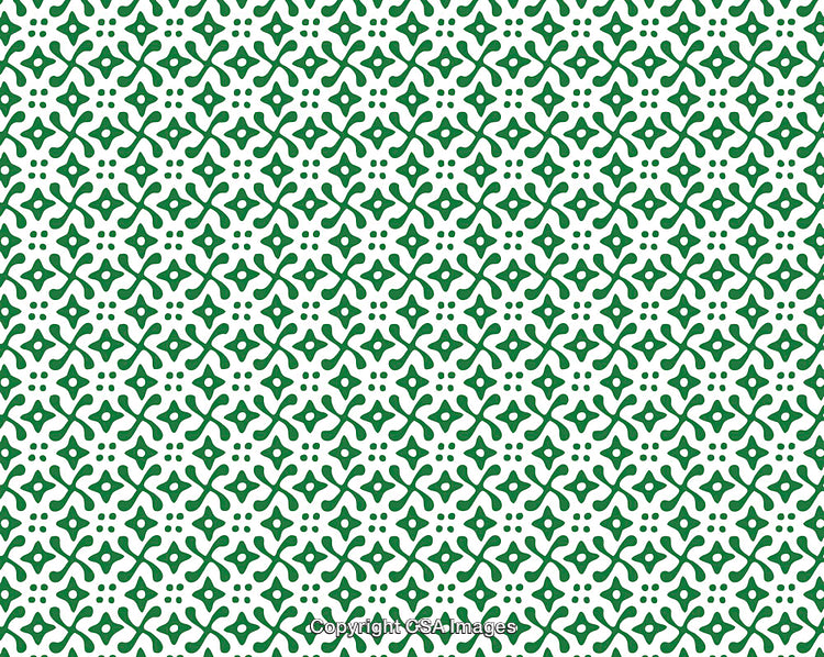 Green Geometric Pattern Background With Repeating Decorative Design Elements