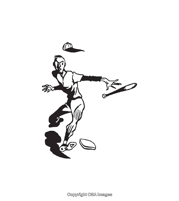 Dynamic Line Drawing of a Struggling Athlete in Action