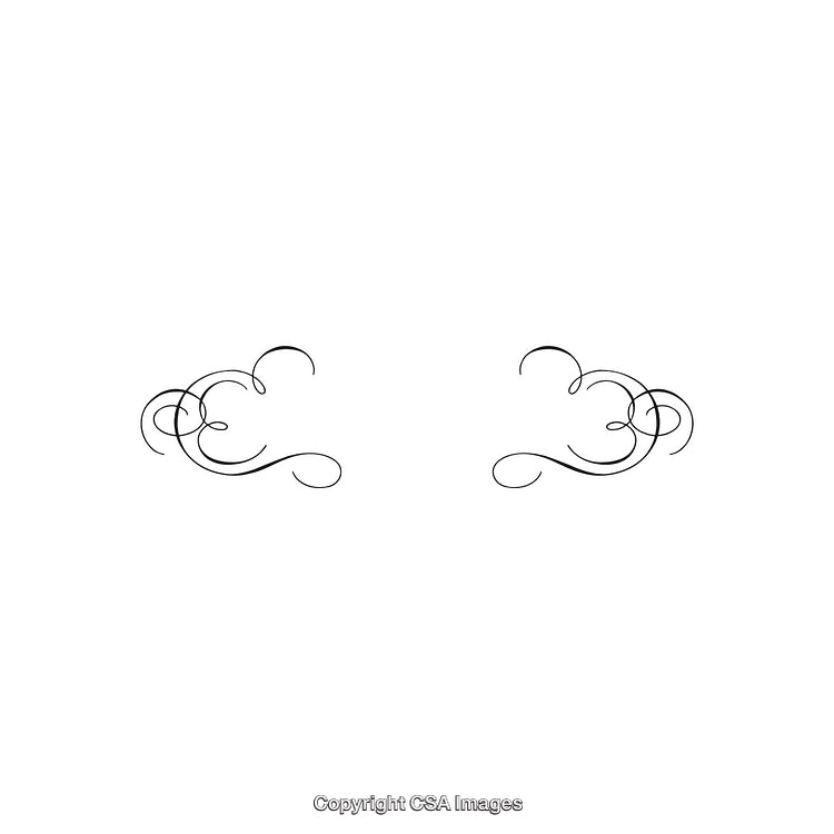 Elegant Black And White Decorative Swirl Design Elements