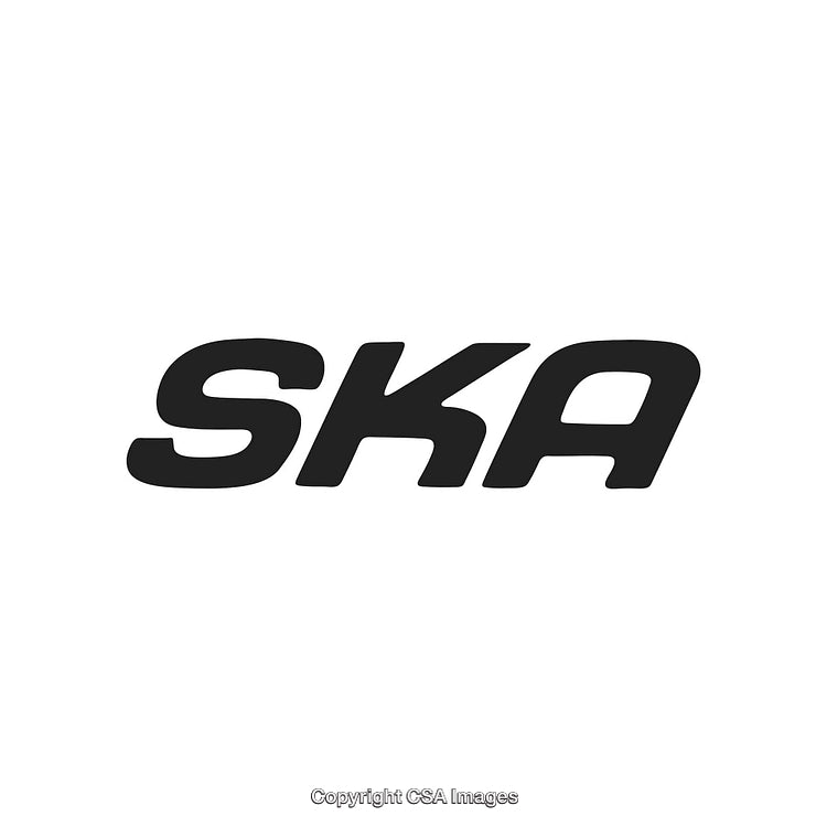 Black Typography Featuring the Word SKA in Bold Characters