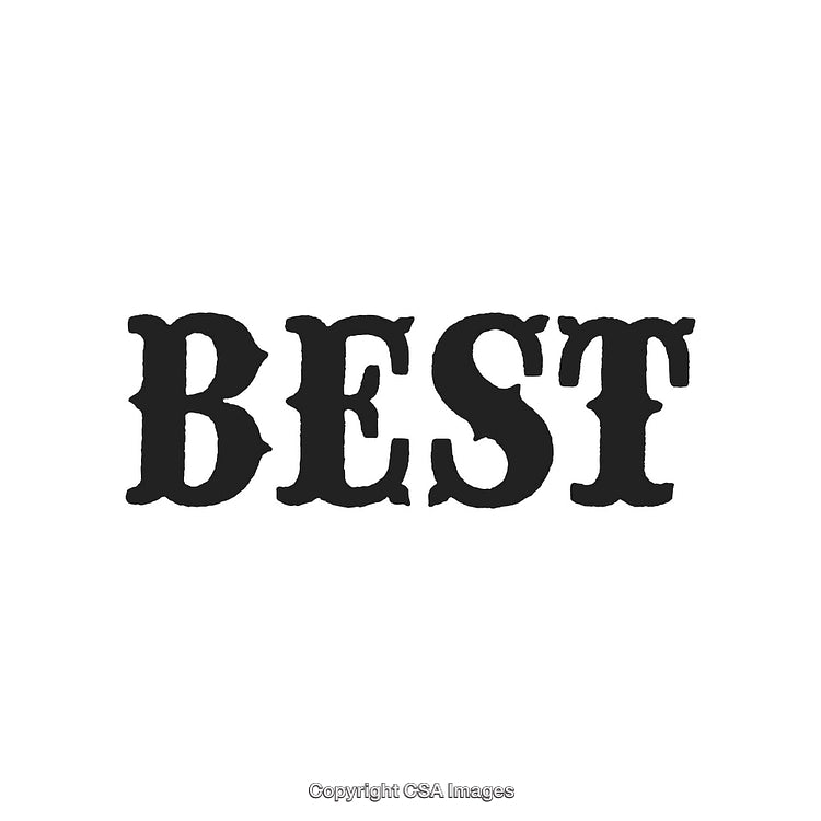 Bold Black Text Reading 'Best' in Vintage Serif Style