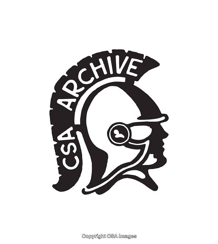 Black and White Helmet and Warrior Artwork