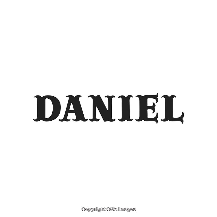 Classic Ornamental Bold Text Colorfully Highlighting the Name Daniel