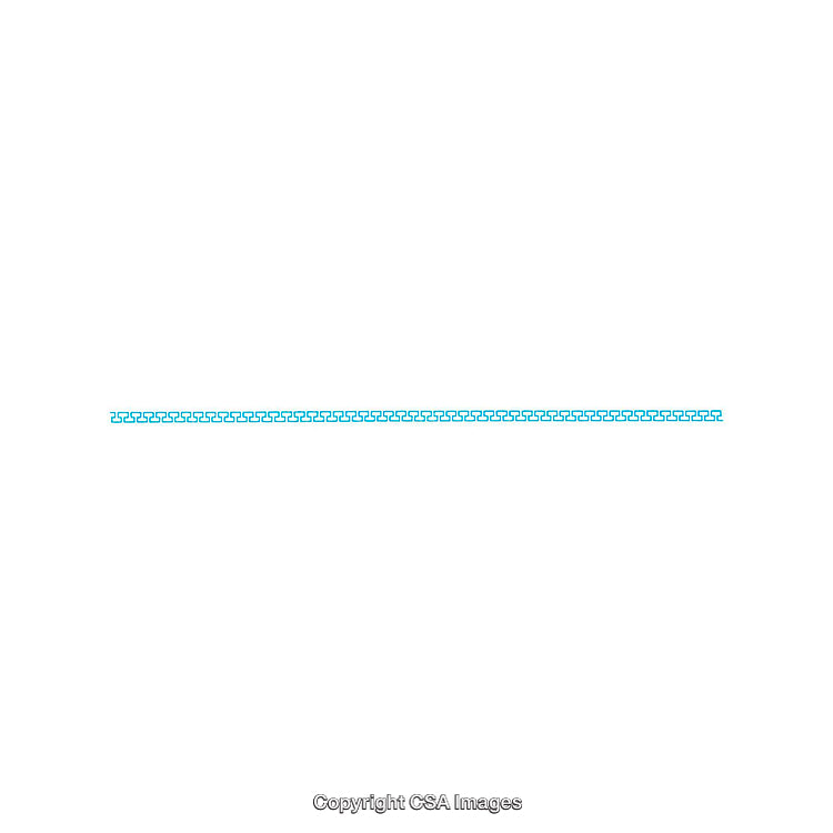 Geometric Line Border in Blue on a Clean White Background